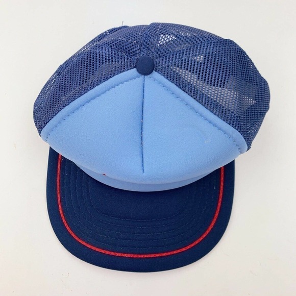 VINTAGE 70s KPL Gas Service Triple Star Mesh Trucker Hat Cap - Picture 3 of 9